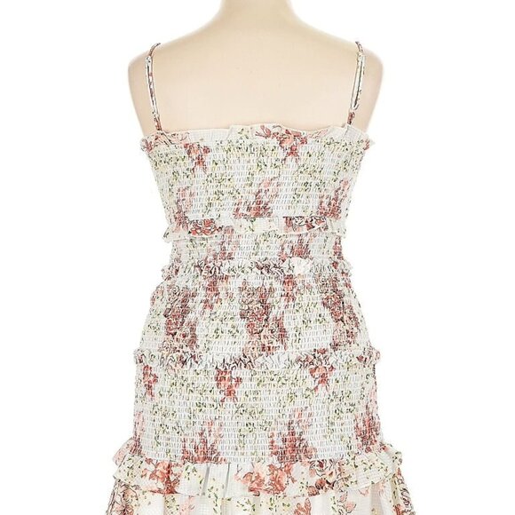 Zara | Floral Mini Dress - Red and White - Picture 12 of 13